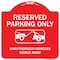 Signmission Resident Parking Unauthorized Vehicles Towed Away Heavy-Gauge Aluminum Sign, 18" x 18", RW-1818-9897 A-DES-RW-1818-9897 - alternate 1